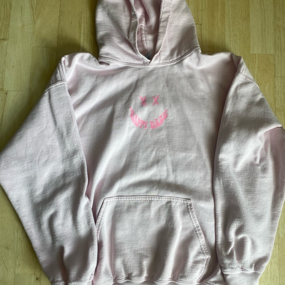 Good Daze Pink Smiley Face Hoodie